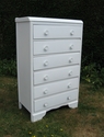 White 6 drawer chest of drawers - SOLD