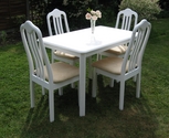 Beautiful white table and 4 chairs set - SOLD