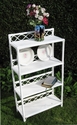 White wicker shelf unit with 4 shelves - SOLD