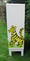 Child's cupboard/bookcase painted with Winnie the Pooh and friends - SOLD