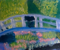 A canvas painted in the style of Claude Monet by one of my young pupils