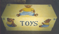 Toy box with bear design