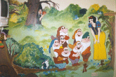 Snow White child's bedroom mural